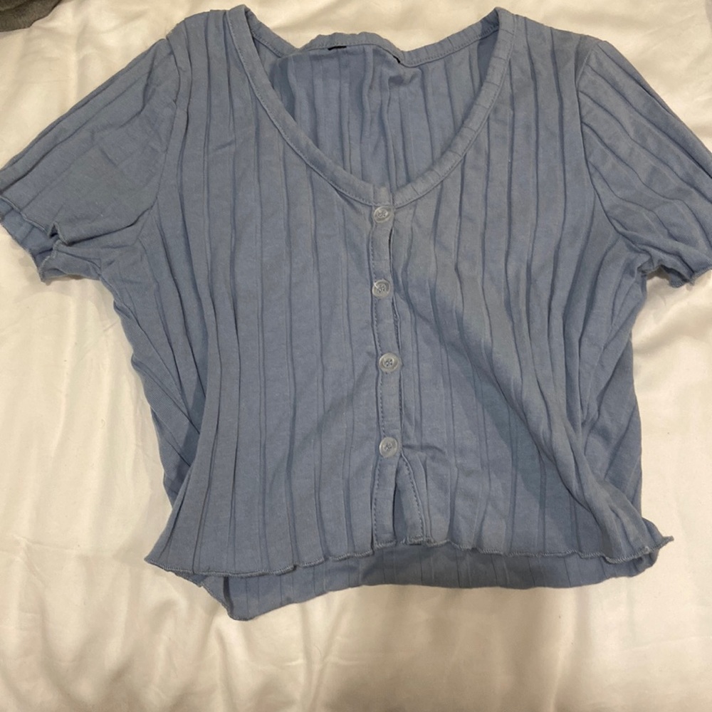 Blue button down shirt